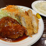 ハンバーグ&チキンカツ