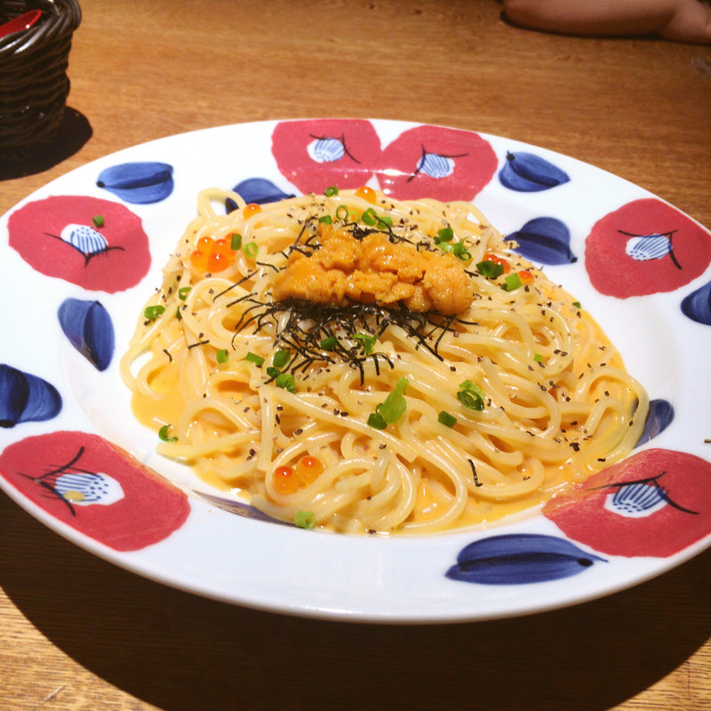 生うにといくらのクリームパスタ(鎌倉パスタ なんばCITY店)