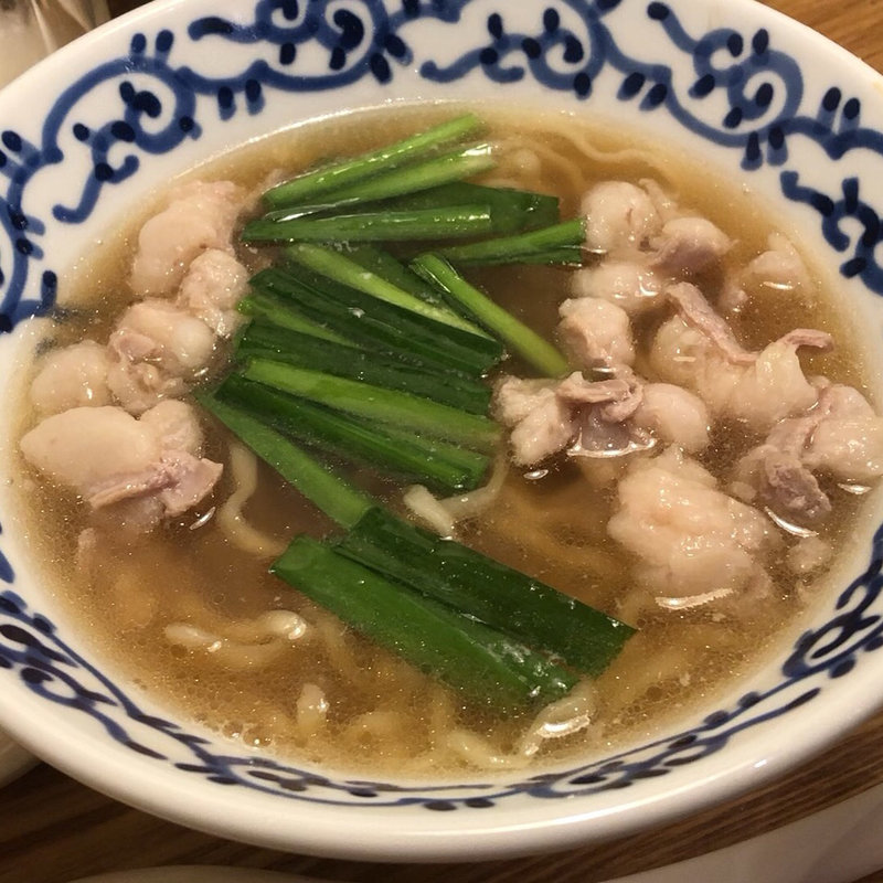 もつラーメン(支那そば 月や 博多デイトス店)