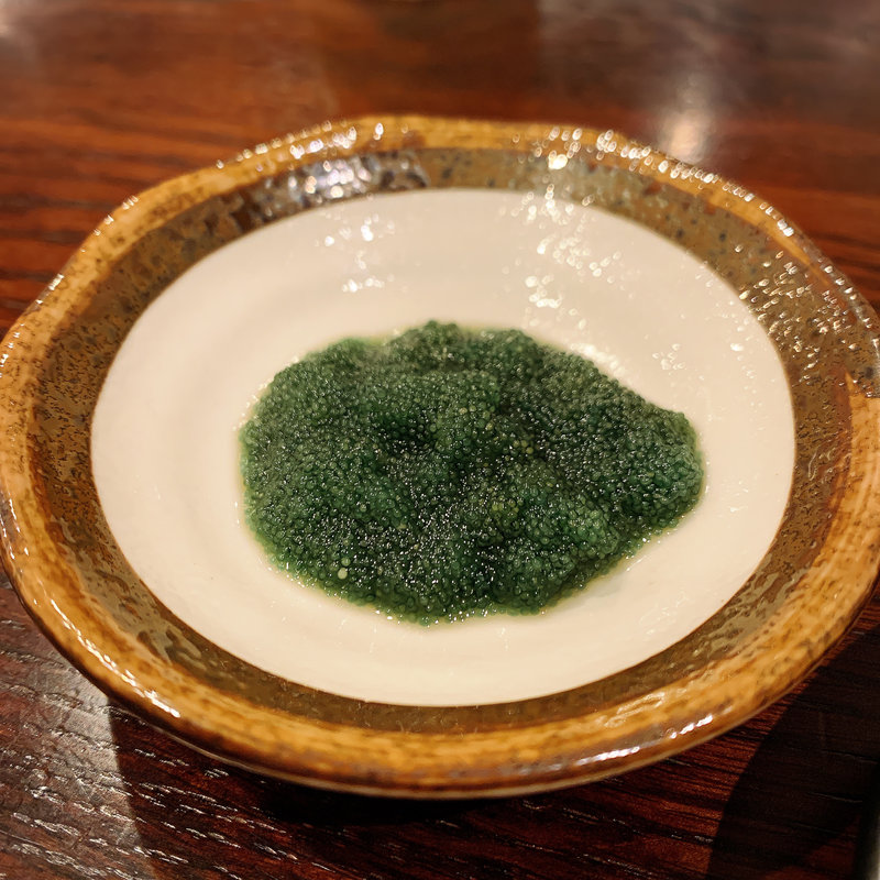 甘海老の卵醤油漬け( 灼味噌らーめん 八堂八（やどや）)