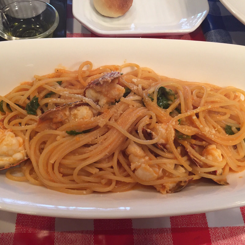 １日５食限定！オマール海老のトマトクリームスパゲッティランチコース(もと街びより)