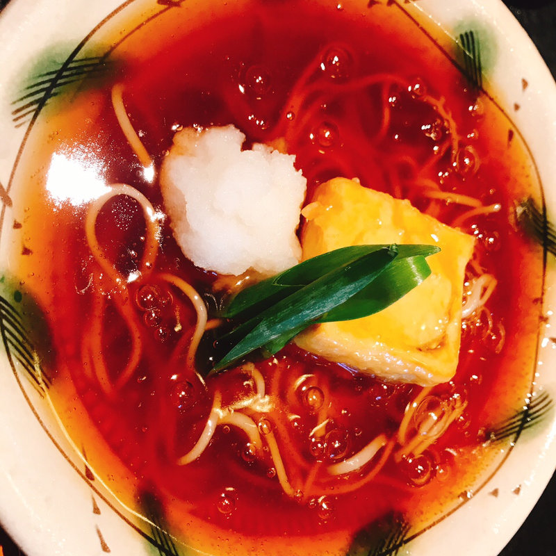 あんかけそば(そば処 武蔵 小郡店)