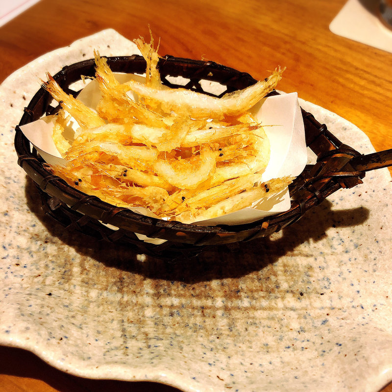 シロエビ唐揚げ(かこいや 銀座七丁目店)