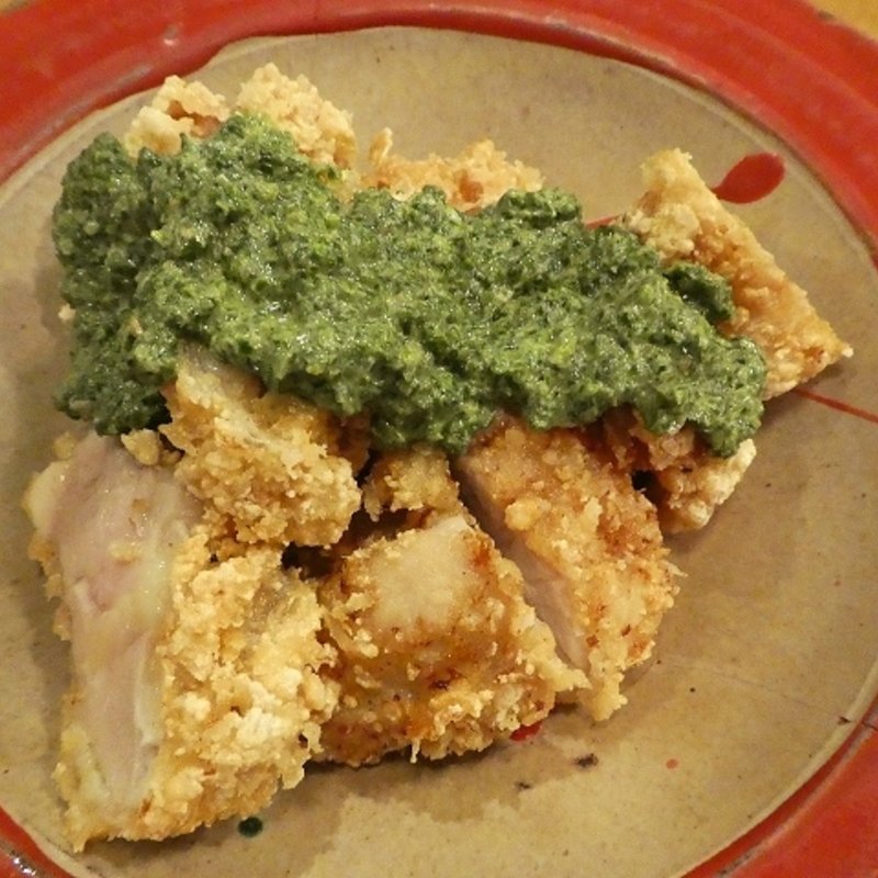 大和肉鶏の自家製漬けダレの変わり揚げ(炭焼笑店 陽 天満店)