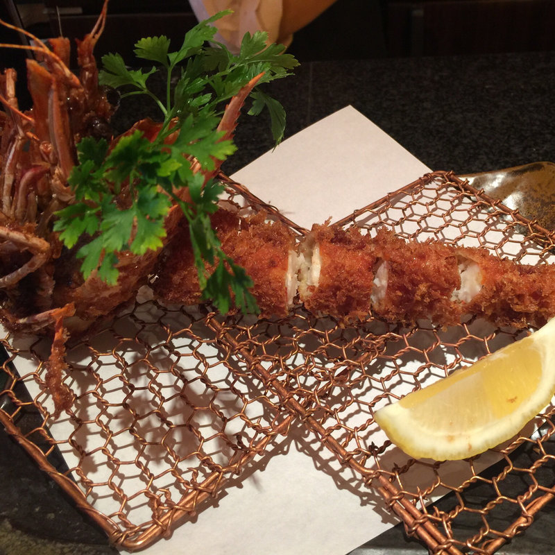 超特大エビフライ定食(とんかつ マンジェ)