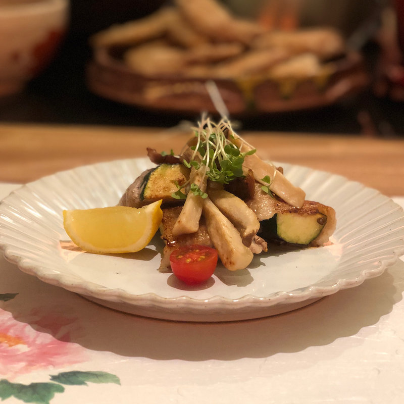 豚巻きズッキーニとエリンギのソテー(菜月 Tabenasse)
