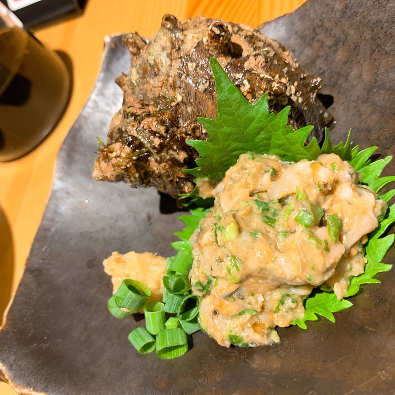 さざえのなめろう(魚と酒はなたれ 野毛一番街店)