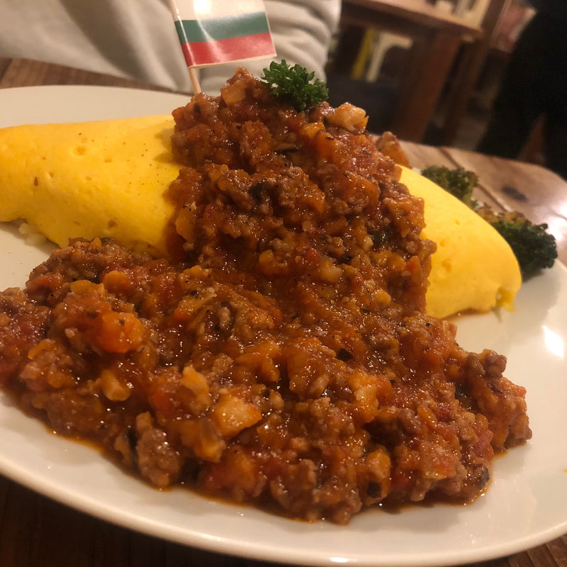 ミートソースオムライス(くるまり （kurumari）)