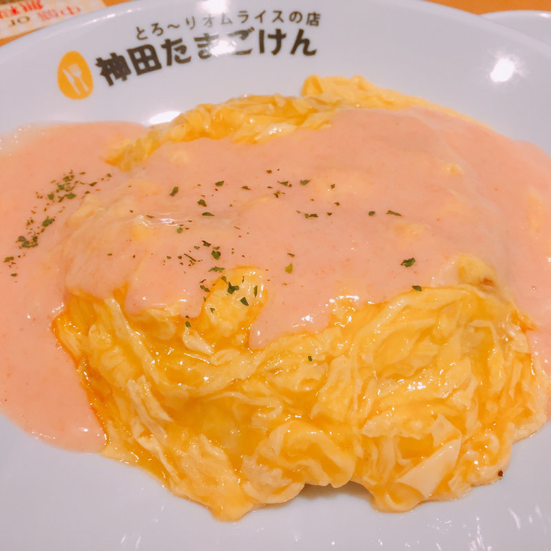 明太クリームオムライス(神田たまごけん 東池袋店)