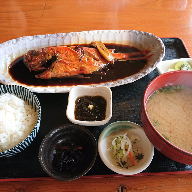 金目鯛の煮付け定食(ひろそう 貝汁食堂)