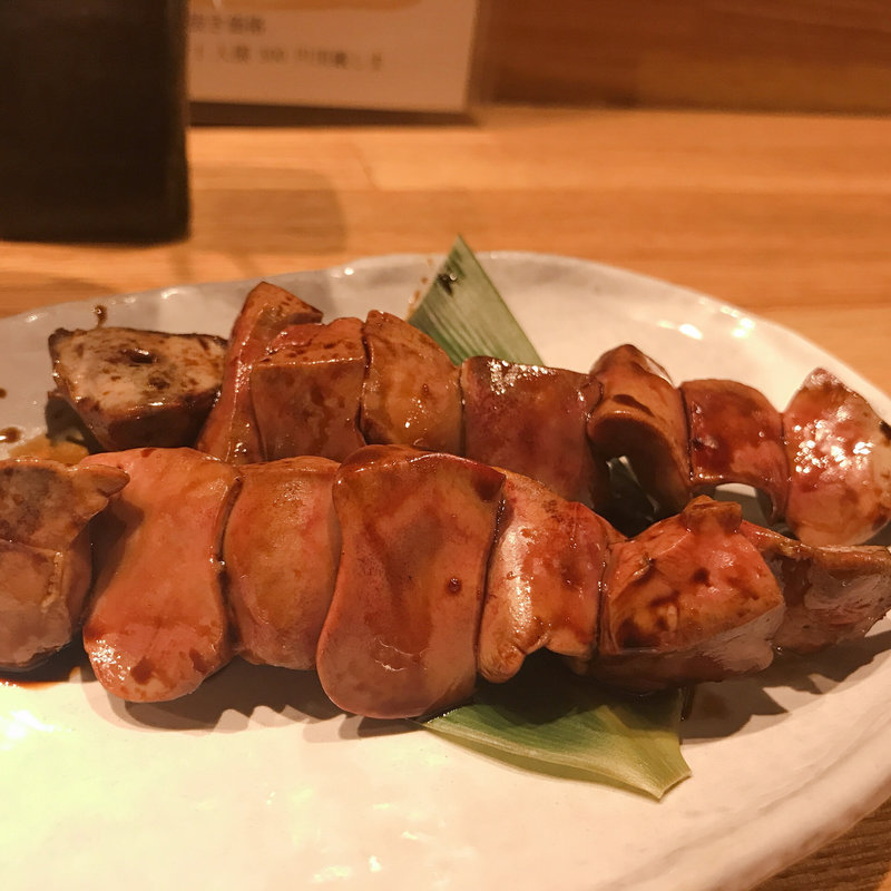 焼き鳥 肝炙り？(炭焼工房 まほろば )