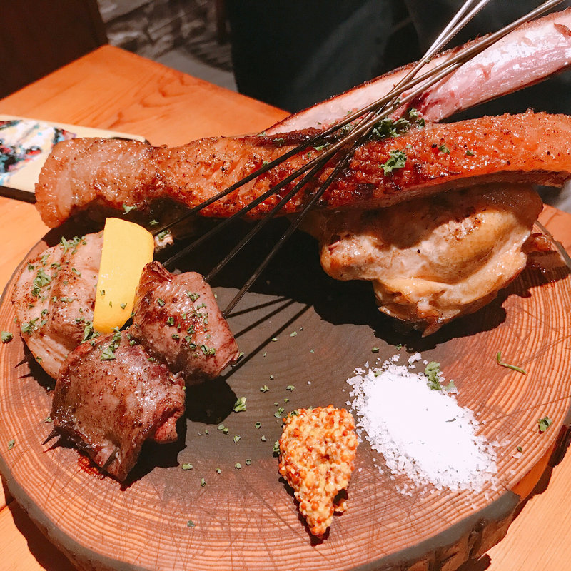 薪焼き3種盛り合わせ(薪焼きジビエバル YAMAGOYA)