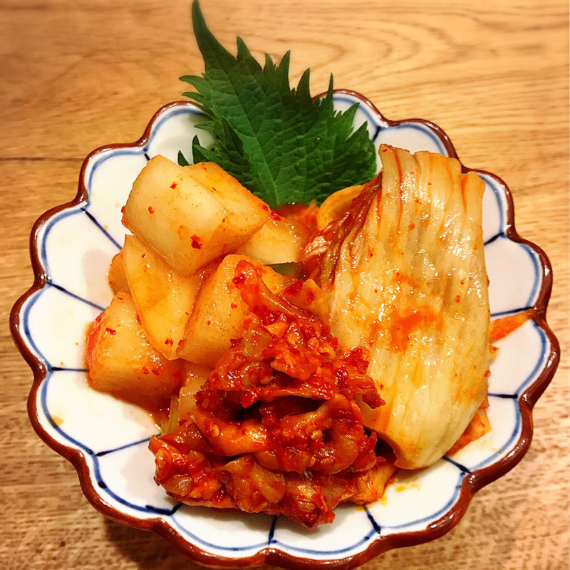 自家製キムチの3種盛り(肉亭いちゆく)