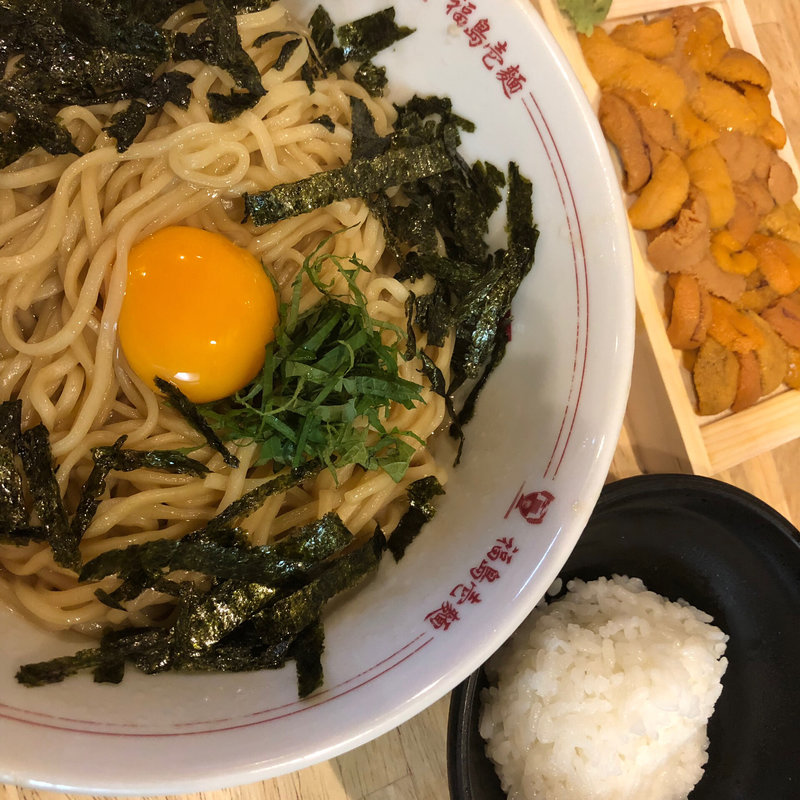 うにまぜそば1枚盛追い飯付き(福島壱麺 （イチメン）)