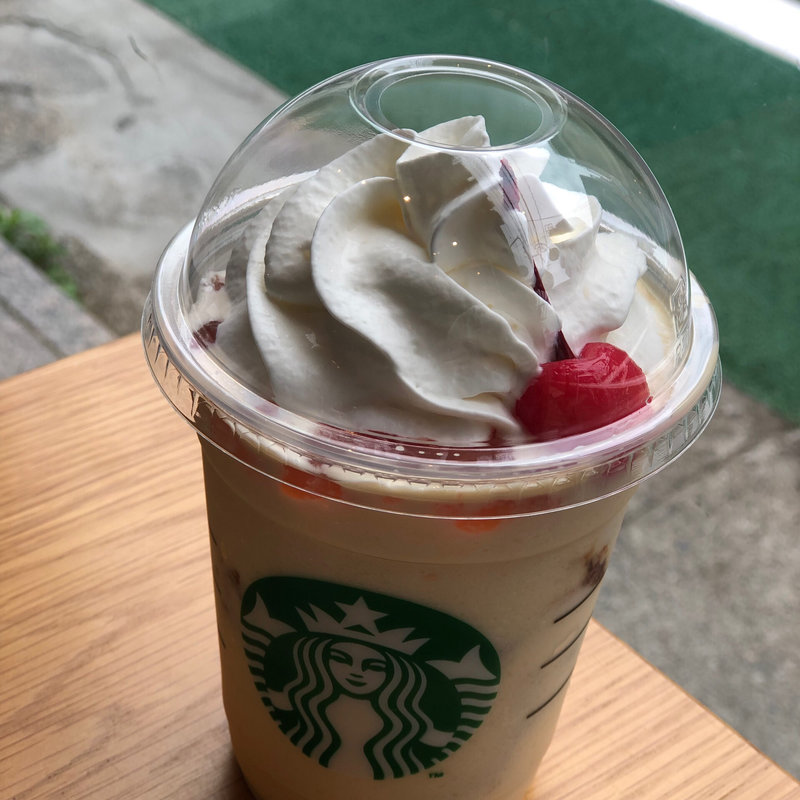 プリンアラモードフラペチーノ(スターバックスコーヒー 自由が丘店)