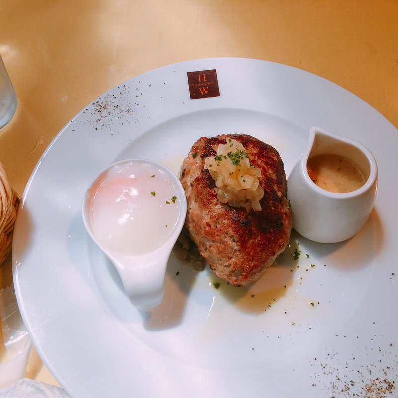 ハンバーグ プレーン 柚子胡椒ソース （with温泉卵）(ハンバーグ ウィル （Hamburg Will）)