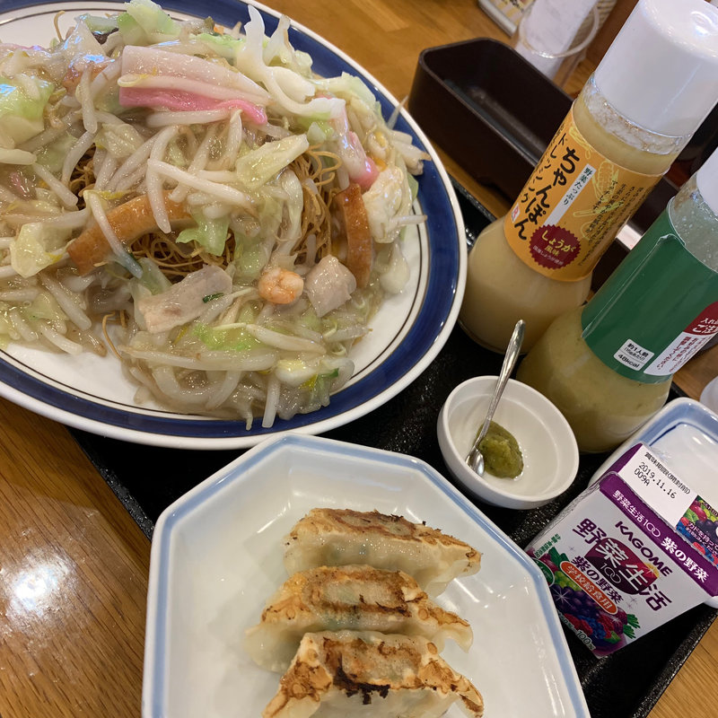 野菜たっぷり皿うどんセット(リンガーハット 西大分店 )