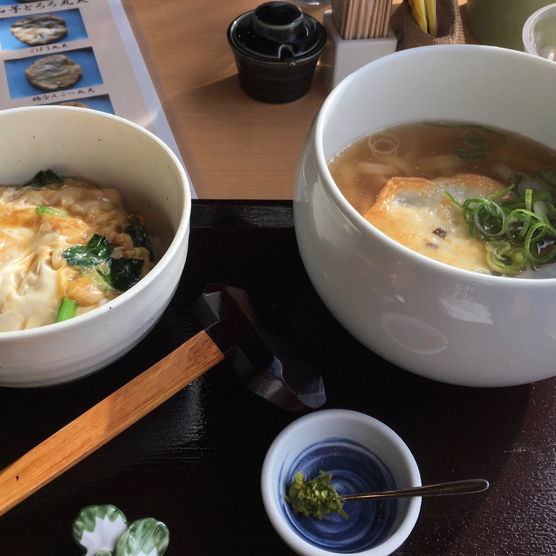 親子丼セット（きくらげ天）(丸天うどん専門店 万平)