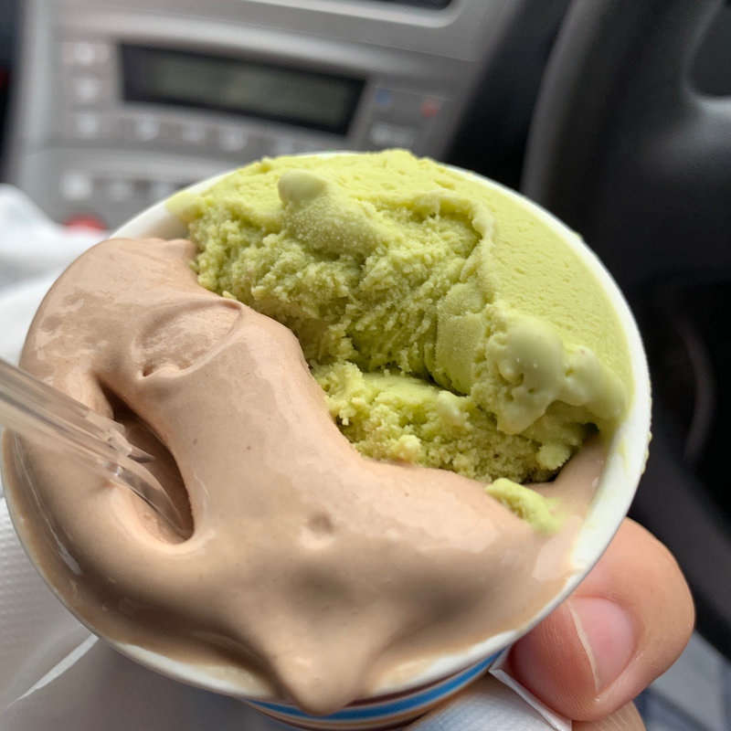 チョコレート、ピスタチオ(カイジェラート)