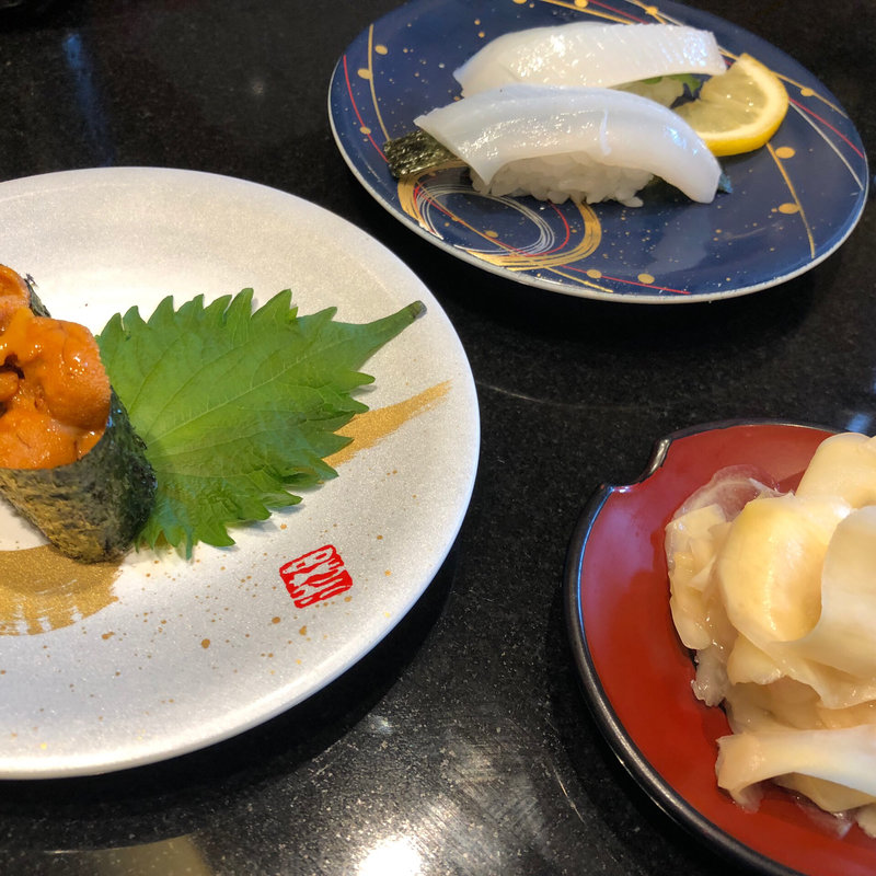 国産うに 1貫(回転寿司 一太郎)