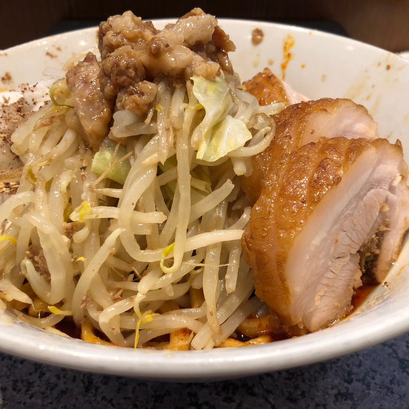 辛い汁なしミニ(ラーメン宮郎)