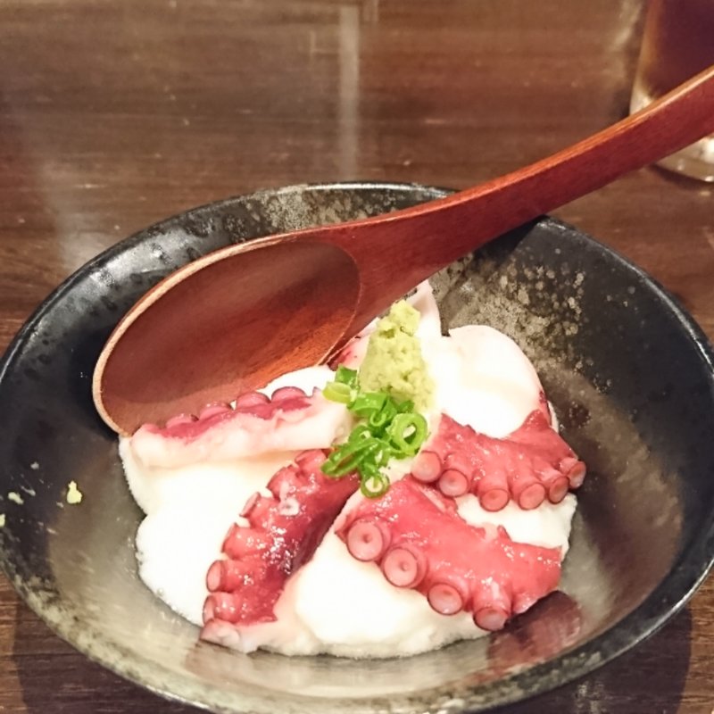 宮城県花山産 自然薯とタコのとろろ掛け(炭焼はらみ専門店 福光)