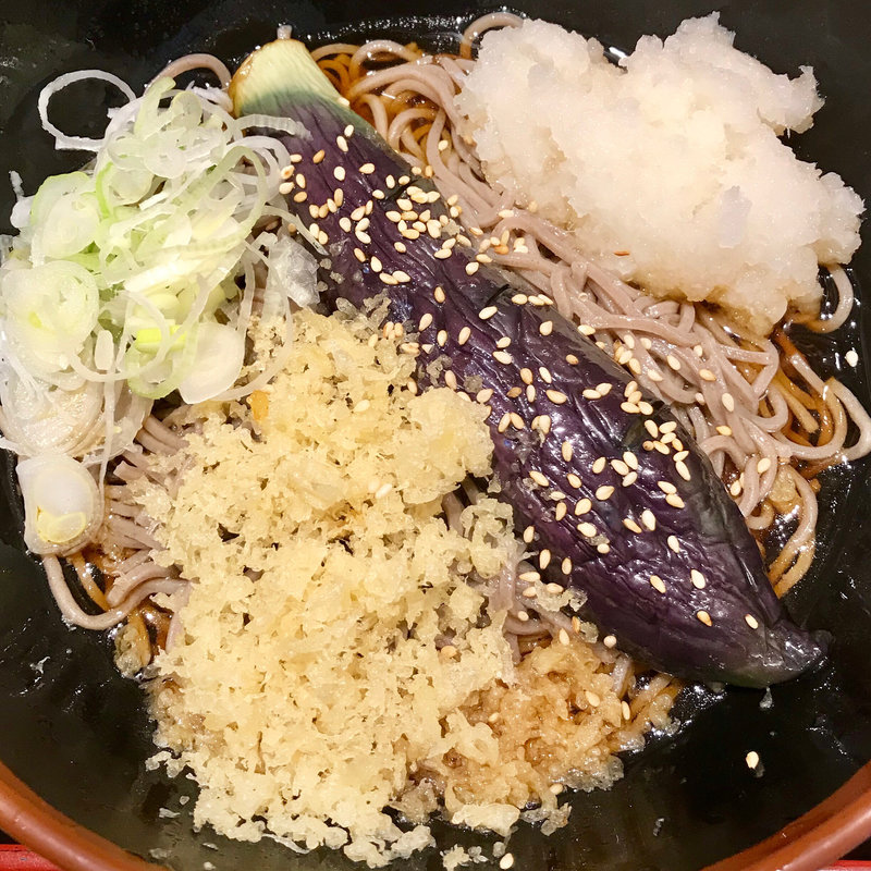 揚げ茄子おろしそば(よもだそば 日本橋店)