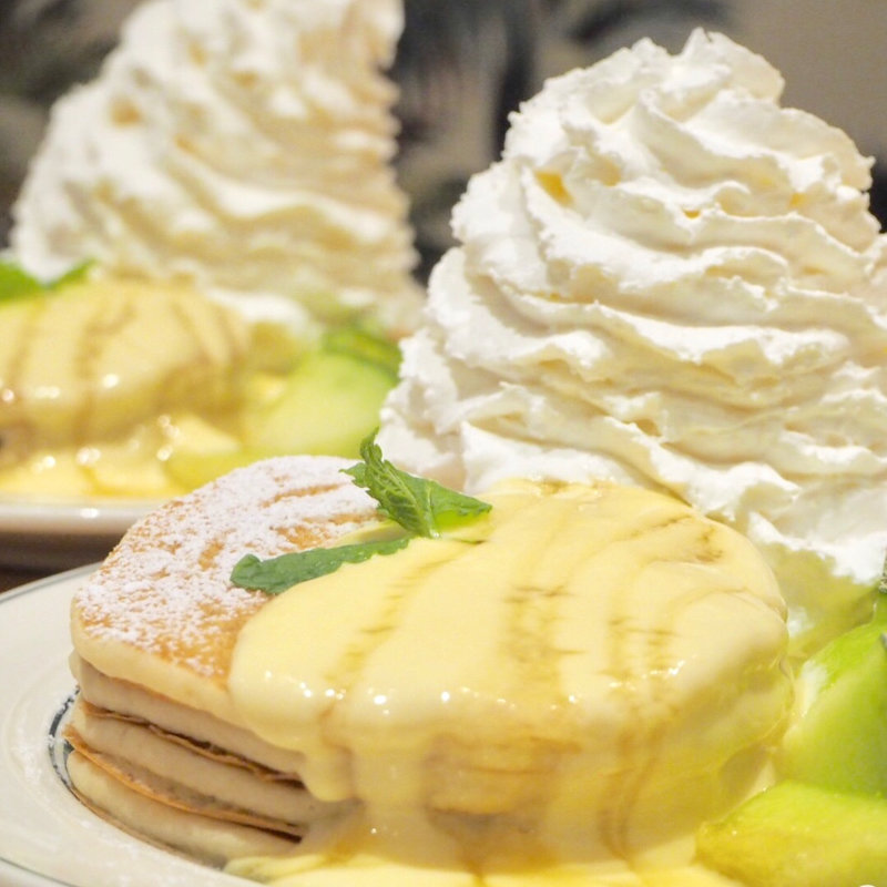 アンデスメロンとはちみつのパンケーキ 期間限定(Eggs 'n Things 心斎橋店)