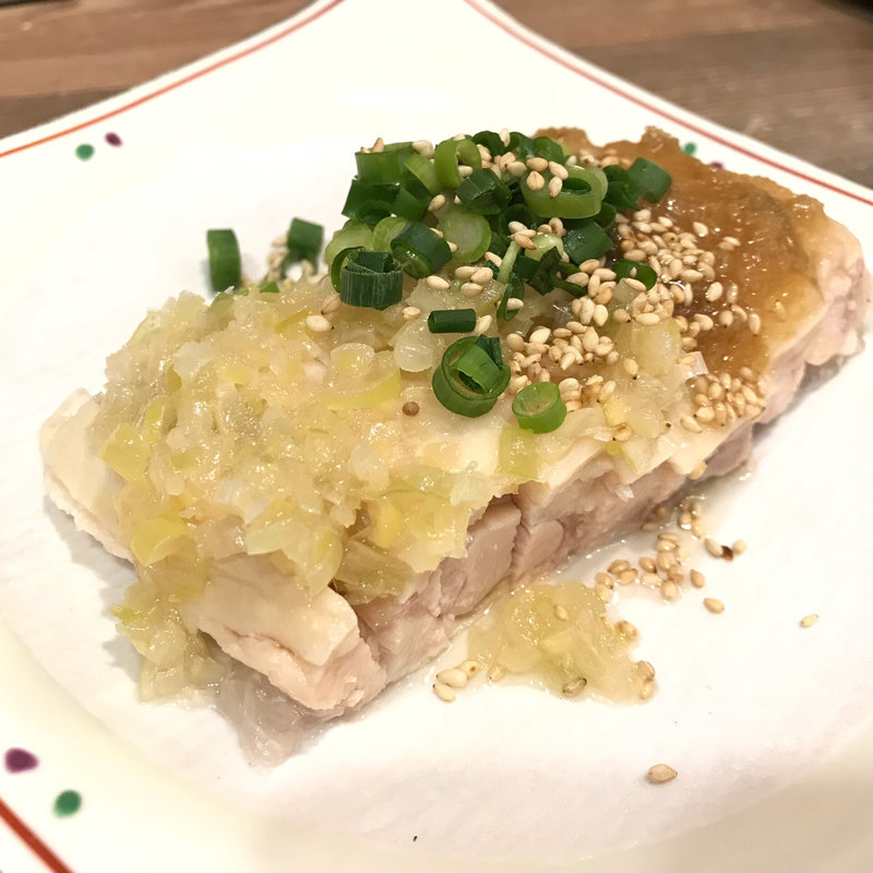 蒸し鶏の2色ソース(鳥良商店 神田西口店)