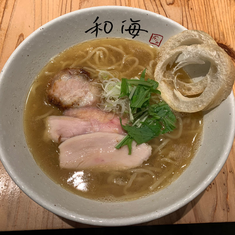 塩らーめん(らーめん専門 和海 なんばラーメン一座店)