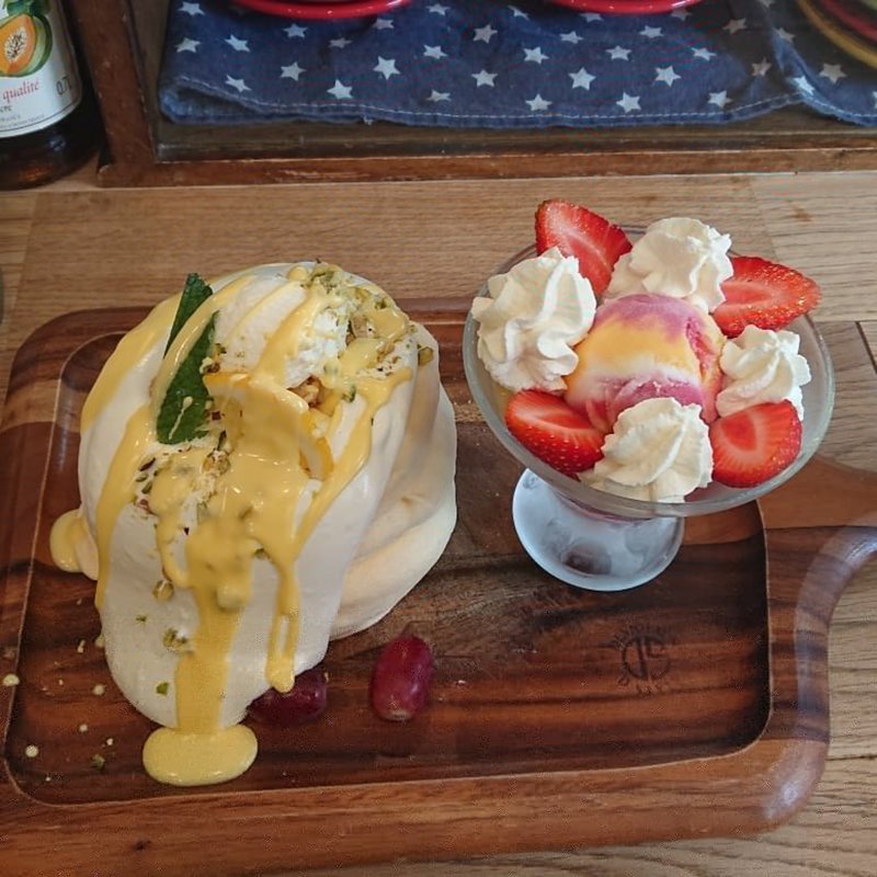 レモンチョコパンケーキ～レアチーズ添え～(プランピーパンケーキス （plumpy pancakes）)