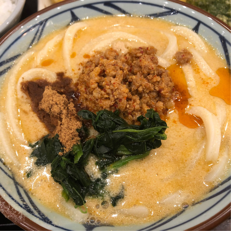 うま辛坦々うどん 並(丸亀製麺ビーンズキッチン武蔵浦和)
