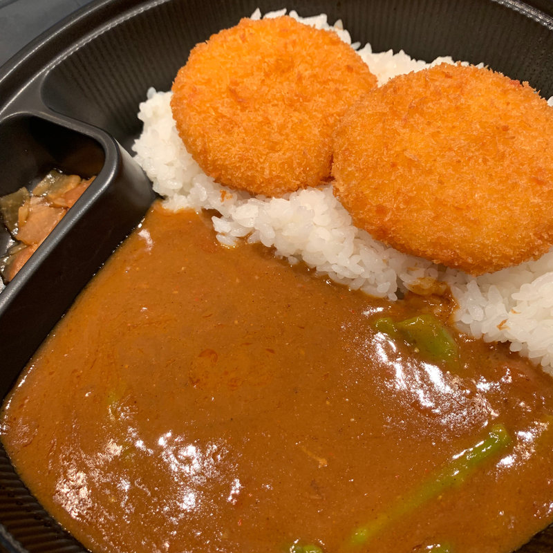 クリームコロッケカレー トマトアスパラトッピング(CoCo壱番屋)