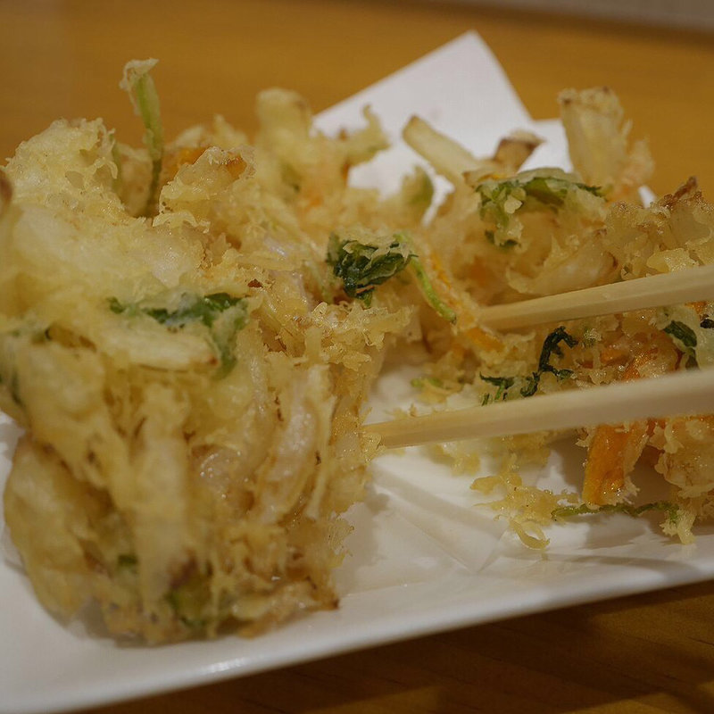 野菜かき揚げ(上を向いて)