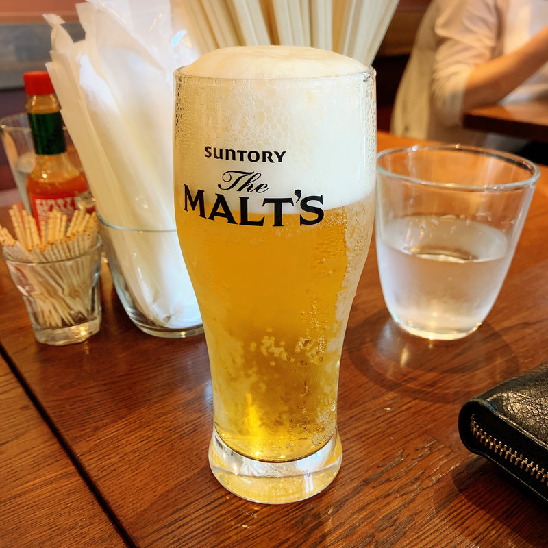 生ビール(黄金バンカ麺 中目黒店)