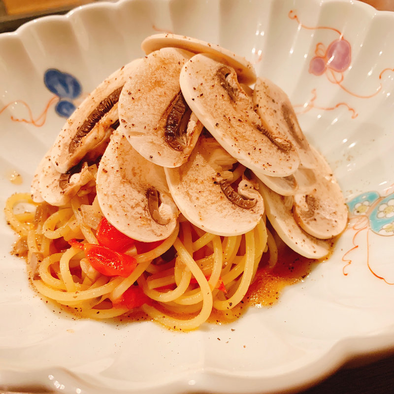 マッシュルームのパスタ(コノ花まひろ )