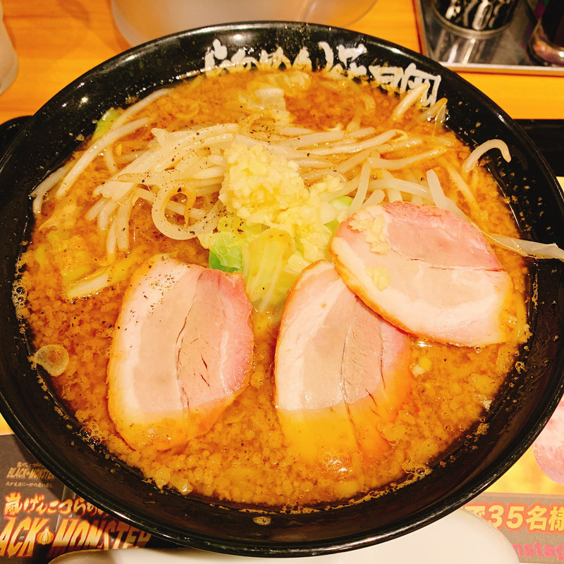 嵐げんこつラーメンBLACK MONSTER(らあめん花月嵐 大森東口店 )