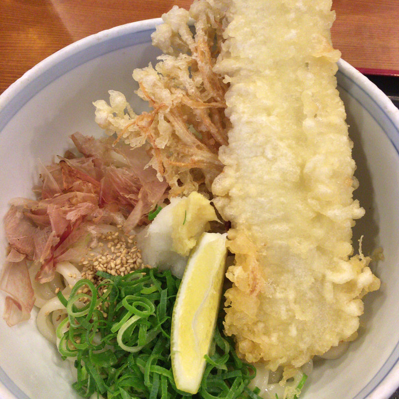 穴子天ぶっかけ(花は咲く 新中野本店)