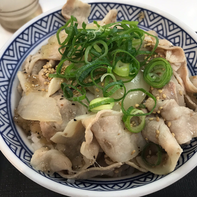ネギ塩豚丼(吉野家 小倉京町店)
