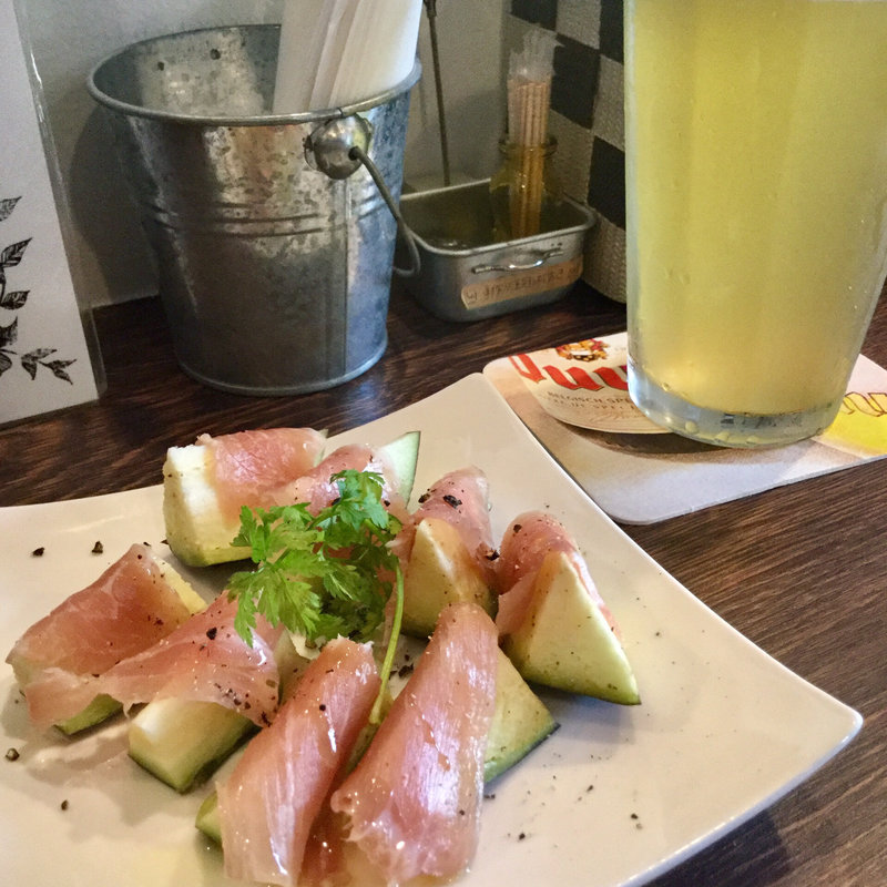 水茄子の生ハム巻き(Beer & Cafe Hafen［ハーフェン］)