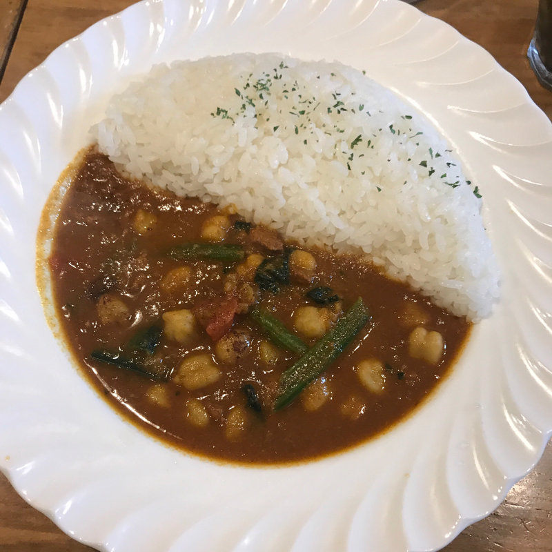 ひよこ豆とひき肉のカレー(カリカリ)