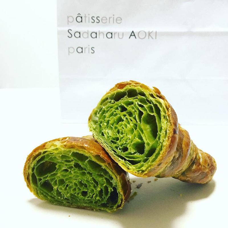 抹茶クロワッサン(パティスリー・サダハル・アオキ・パリ 新宿伊勢丹店)