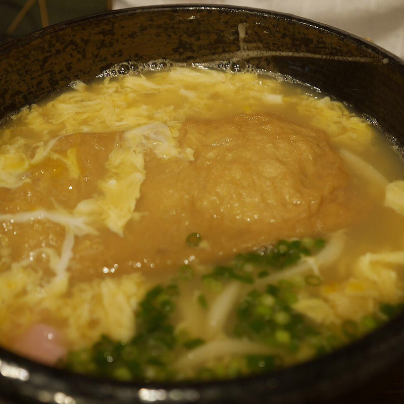 きつねうどんの卵とじ(うどん大師空海)