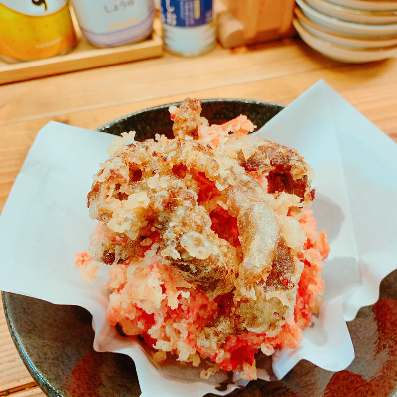 牛すじ紅生姜天(立喰そば酒場すじ一)