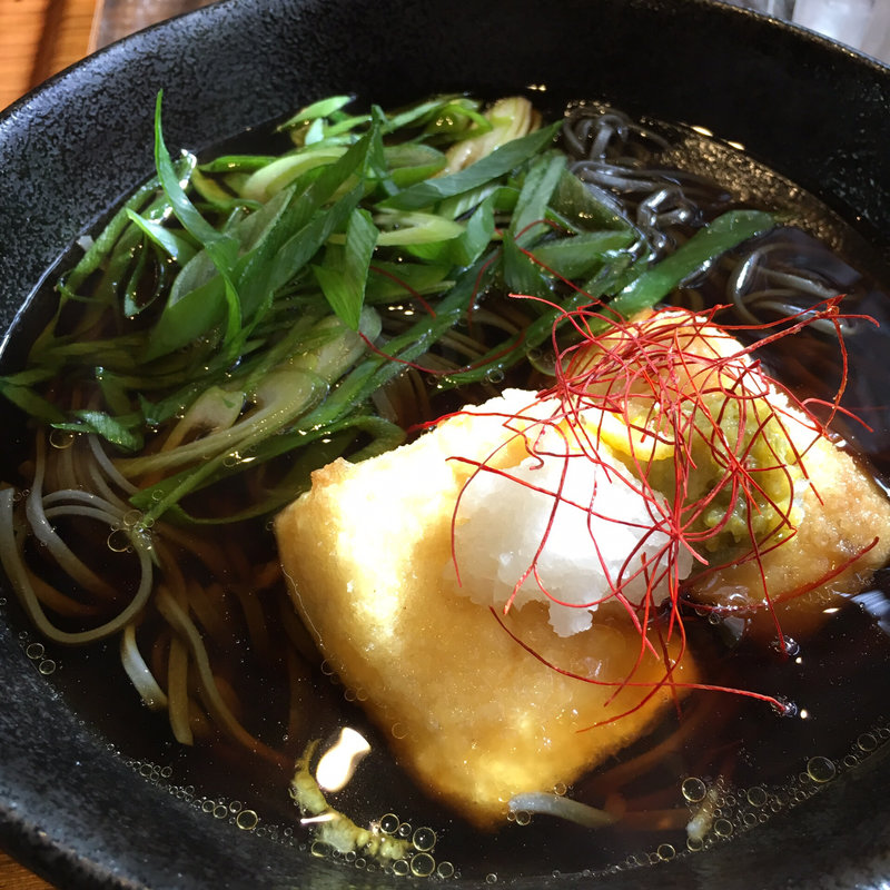 三原豆腐さんの揚げ出し蕎麦(筥崎鳩太郎商店)