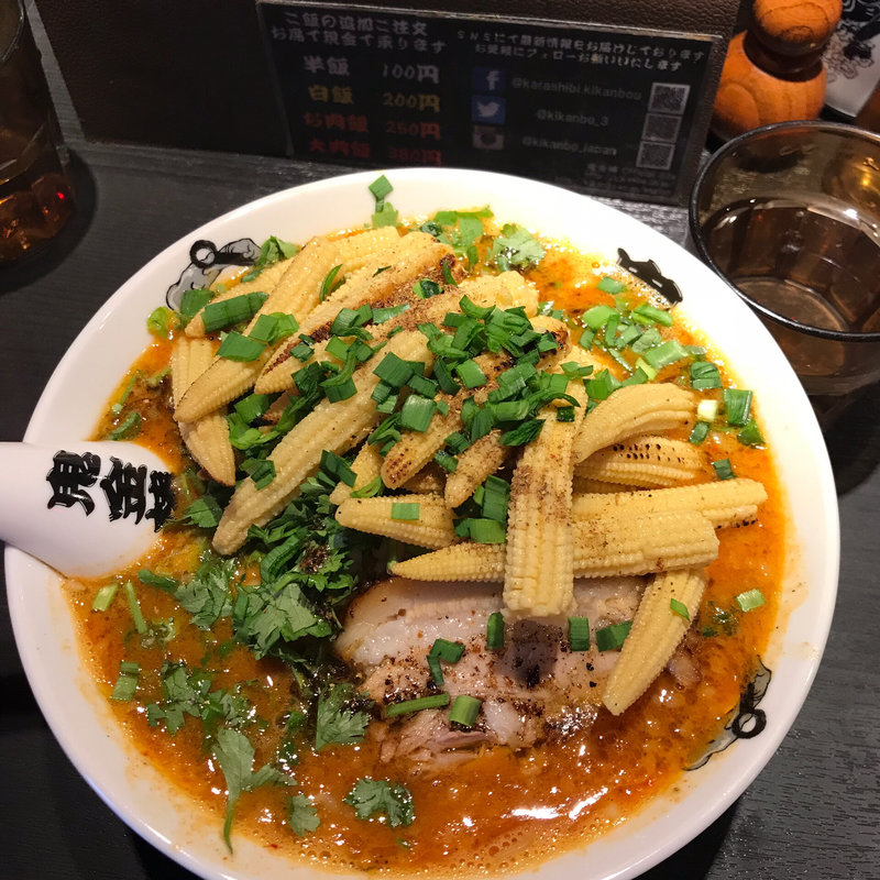 パクチーカラシビ味噌らー麺(カラシビ味噌らー麺 鬼金棒 池袋店)