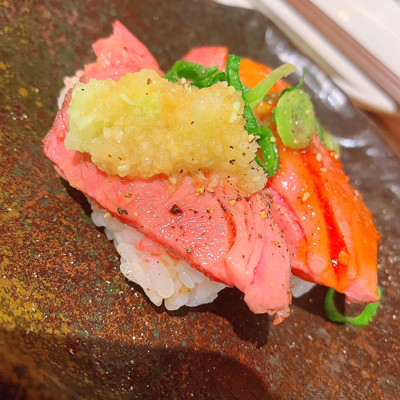 ローストビーフの握り(（肉）炭火酒場　力虎 （リキトラ）)