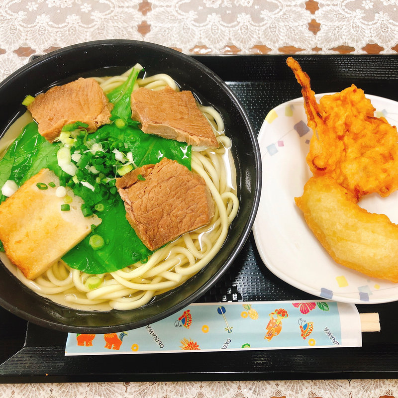 宮古そば 天ぷら2個つき(くになか食堂 （くになかてんぷら）)