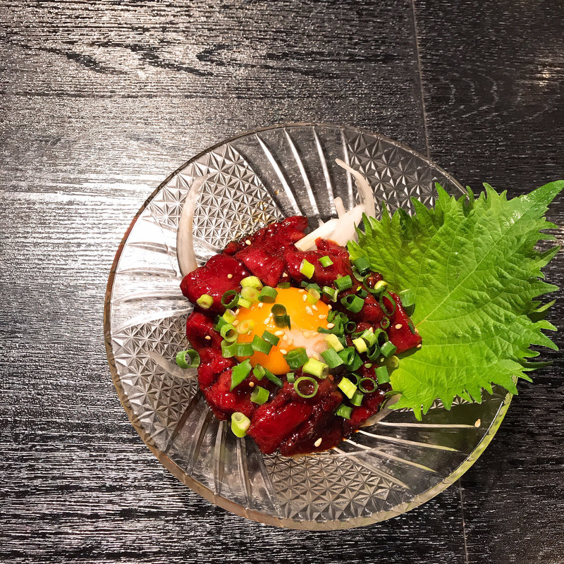 馬肉ユッケ(炭火串焼 シロマル 千葉ニュータウン店)