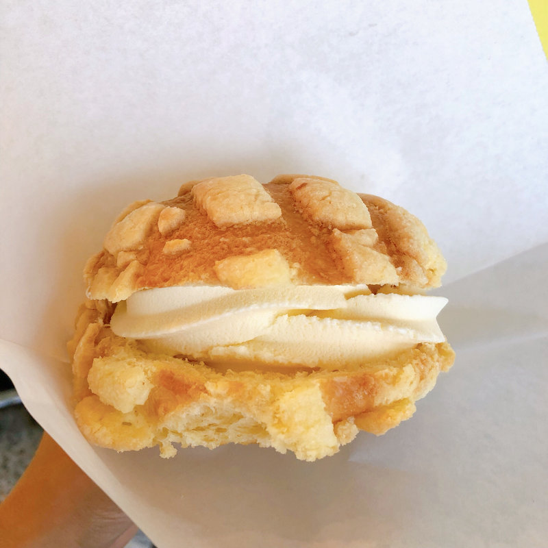 バニラアイスメロンパン(焼きたてメロンパン 幸福堂)